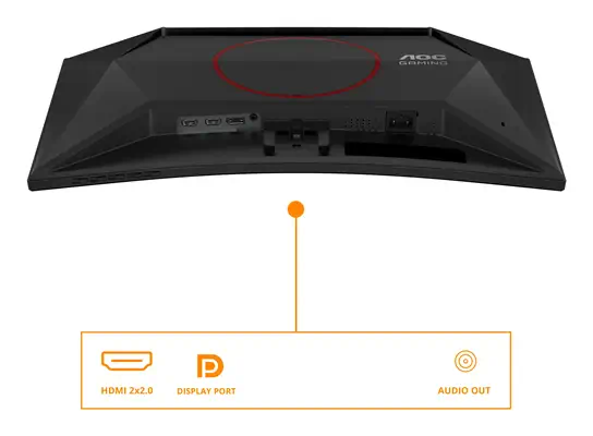 AOC G4 C24G42E écran plat de PC 59,9 cm (23.6") 1920 x 1080 pixels Full HD LED Noir, Rouge - Ecran Ordinateur - visuel 3