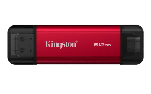 512GB Dual USB-A/C Portable SSD, Up to 1050MB/s USB 3.2 Gen 2 - Kingston - Adaptateur stockage - visuel 1