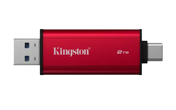 2TB Dual USB-A/C Portable SSD, Up to 1050MB/s USB 3.2 Gen 2 - Kingston - Adaptateur stockage - visuel 2