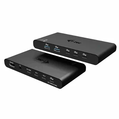 KVM Docking Station HDMI for 2 hosts, Power Delivery 2x 100W - I-Tec - Station d'accueil pour portable - visuel 1