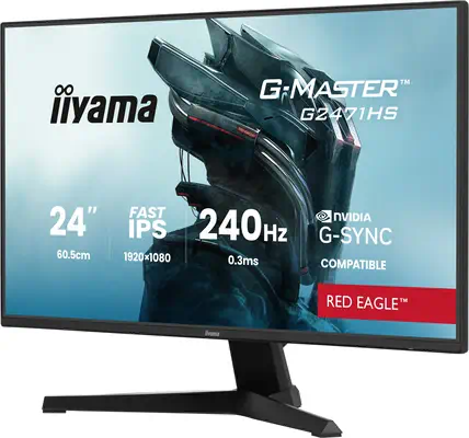 iiyama G-MASTER G2471HS-B1 écran plat de PC 60,5 cm (23.8") 1920 x 1080 pixels Full HD Noir - Ecran Ordinateur - visuel 2