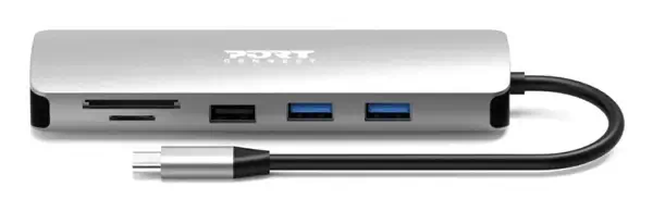 Port Designs 900164 station d'accueil Avec fil USB 3.2 Gen 1 (3.1 Gen 1) Type-C Acier inoxydable - Station d'accueil pour portable - visuel 3