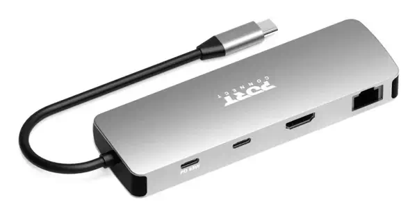 Port Designs 900164 station d'accueil Avec fil USB 3.2 Gen 1 (3.1 Gen 1) Type-C Acier inoxydable - Station d'accueil pour portable - visuel 4