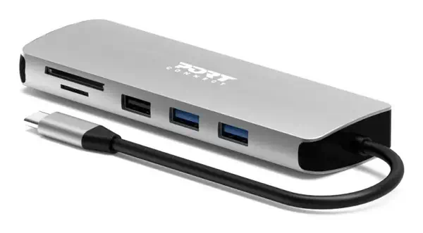 Port Designs 900164 station d'accueil Avec fil USB 3.2 Gen 1 (3.1 Gen 1) Type-C Acier inoxydable - Station d'accueil pour portable - visuel 1