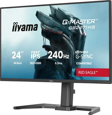 iiyama G-MASTER GB2471HS-B1 écran plat de PC 60,5 cm (23.8") 1920 x 1080 pixels Full HD Noir - Ecran Ordinateur - visuel 3