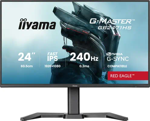 iiyama G-MASTER GB2471HS-B1 écran plat de PC 60,5 cm (23.8") 1920 x 1080 pixels Full HD Noir - Ecran Ordinateur - visuel 1