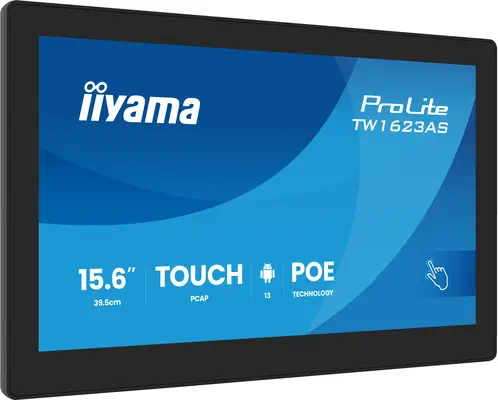 iiyama TW1623AS-B3P écran plat de PC 39,6 cm (15.6") 1920 x 1080 pixels Full HD LED Écran tactile No - Ecran Ordinateur - visuel 1