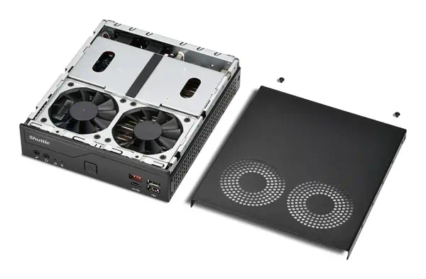 Slim PC DH810 , S1851, 1x HDMI (2.1), 1x DP, 1x USB-C (DP), 1x 2.5", 2x M.2, 2x LAN (Intel 1G + 2.5G - Shuttle - Barebone - visuel 6