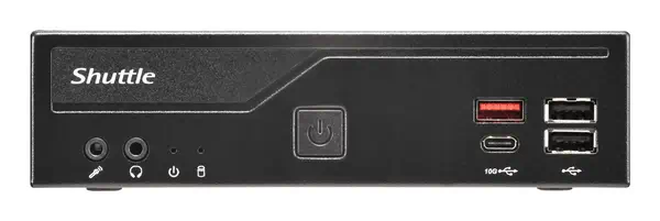 Slim PC DH810 , S1851, 1x HDMI (2.1), 1x DP, 1x USB-C (DP), 1x 2.5", 2x M.2, 2x LAN (Intel 1G + 2.5G - Shuttle - Barebone - visuel 4