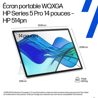 Écran portable HP Series 5 Pro 14 pouces WQXGA – HP 514pn - Ecran Ordinateur - visuel 8