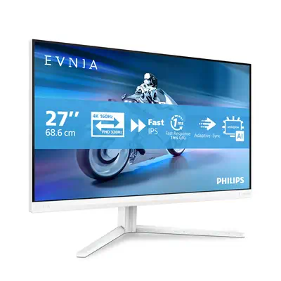 Philips Evnia 5000 écran plat de PC 68,6 cm (27") 3840 x 2160 pixels 4K Ultra HD LCD Blanc - Ecran Ordinateur - visuel 2