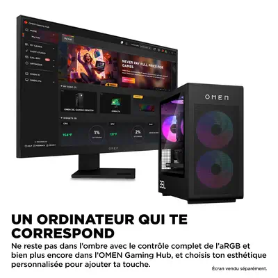 OMEN 35L Gaming Desktop GT16-1007nf PC - HP - Unité Centrale - visuel 7