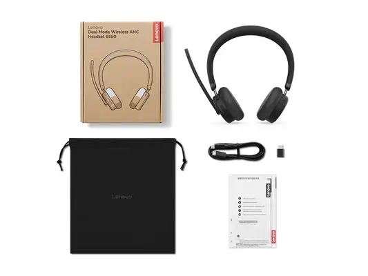 Lenovo 6550 Casque Sans fil Arceau Bureau/Centre d'appels Lenovo - visuel 1 - hello RSE - Connexion multipoint