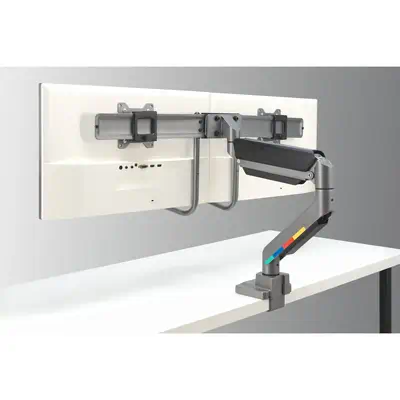 Bras double écran SmartFit avec traverse et poignée - Kensington - Accessoire ENI, TBI et VPI - visuel 8