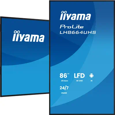 iiyama LH8664UHS-B3AG Écran d'affichage dynamique Écran plat de signalisation numérique 2,17 m (85.6 - Affichage dynamique - visuel 5
