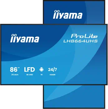 iiyama LH8664UHS-B3AG Écran d'affichage dynamique Écran plat de signalisation numérique 2,17 m (85.6 revendeur officiel