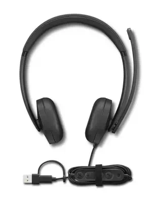 Lenovo VoIP Headset 5000 Casque Avec fil Arceau Bureau/Centre d'appels USB Type-C Noir - Casque Micro - visuel 3