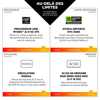 OMEN MAX Gaming Laptop 16-ak0020nf - HP - PC Portable - visuel 4