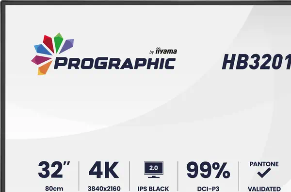 iiyama ProGraphic HB3201UHSNP-B1 écran plat de PC 80 cm (31.5") 3840 x 2160 pixels Noir - Ecran Ordinateur - visuel 5