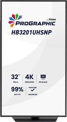 iiyama ProGraphic HB3201UHSNP-B1 écran plat de PC 80 cm (31.5") 3840 x 2160 pixels Noir - Ecran Ordinateur - visuel 2