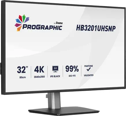 iiyama ProGraphic HB3201UHSNP-B1 écran plat de PC 80 cm (31.5") 3840 x 2160 pixels Noir - Ecran Ordinateur - visuel 3