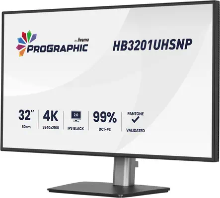 iiyama ProGraphic HB3201UHSNP-B1 écran plat de PC 80 cm (31.5") 3840 x 2160 pixels Noir - Ecran Ordinateur - visuel 4