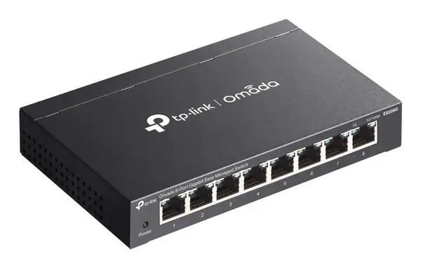 TP-Link Omada ES208G commutateur réseau Géré L2 Gigabit Ethernet (10/100/1000) Noir - Switchs et Hubs - visuel 4