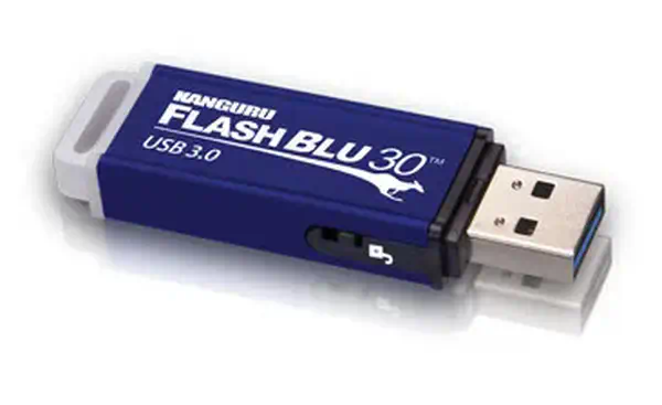 iStorage Kanguru ALK-FB30-32G lecteur USB flash 32 Go USB Type-A 3.2 Gen 1 (3.1 Gen 1) Bleu - Clé USB - visuel 1