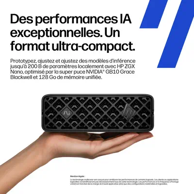 HP ZGX Nano G1n AI GB10 128 Go LPDDR5x-SDRAM 4 To SSD linux Mini PC Station de travail AI Workstatio - Station de Travail - visuel 7