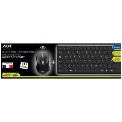 Port Designs 900907RUK clavier Souris incluse Maison Bluetooth Anglais britannique Noir - Pack Clavier, souris - visuel 3