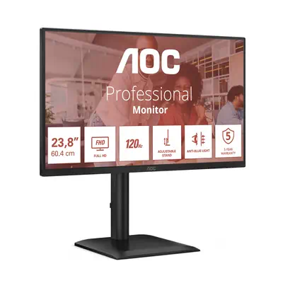 AOC E4 24E4CV écran plat de PC 60,5 cm (23.8") 1920 x 1080 pixels Full HD LED Noir - Ecran Ordinateur - visuel 3