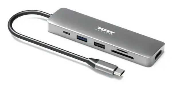 Port Designs 900162 hub & concentrateur USB Type-C Argent - Station d'accueil pour portable - visuel 3