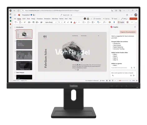 Lenovo ThinkVision E22-40 Moniteur - Ecran Ordinateur - visuel 1