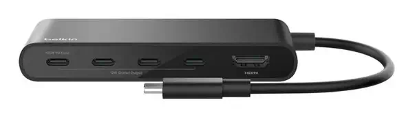Belkin AVC021HQBK hub & concentrateur USB Type-C 10000 Mbit/s Noir - Station d'accueil pour portable - visuel 2