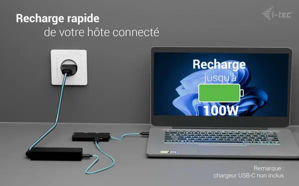 USB-C Triple 4K HDMI Video Adapter, Power Delivery 100W - I-Tec - Connectique - visuel 9