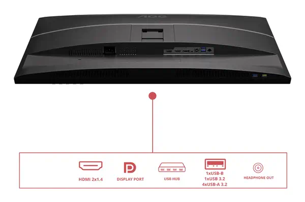 AOC E4 Q32E4U écran plat de PC 80 cm (31.5") 2560 x 1440 pixels Quad HD LED Noir - Ecran Ordinateur - visuel 4