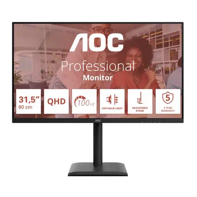 AOC E4 Q32E4U écran plat de PC 80 cm (31.5") 2560 x 1440 pixels Quad HD LED Noir - Ecran Ordinateur - visuel 4