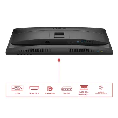 AOC 27E4U écran plat de PC 68,6 cm (27") 1920 x 1080 pixels Full HD LED Noir - Ecran Ordinateur - visuel 5