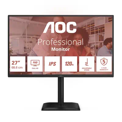 AOC 27E4U écran plat de PC 68,6 cm (27") 1920 x 1080 pixels Full HD LED Noir - Ecran Ordinateur - visuel 2