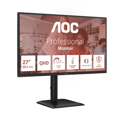 AOC E4 Q27E4U écran plat de PC 68,6 cm (27") 2560 x 1440 pixels Quad HD LED Noir - Ecran Ordinateur - visuel 4