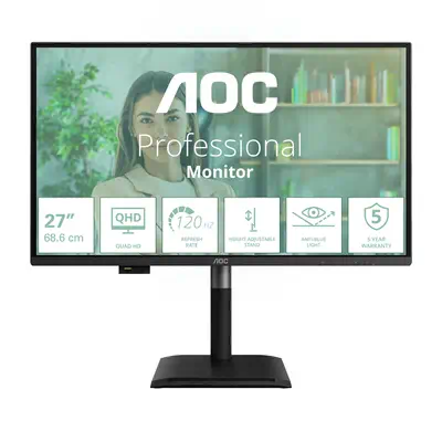 AOC Q27P4U écran plat de PC 68,6 cm (27") 2560 x 1440 pixels Wide Quad HD Noir - Ecran Ordinateur - visuel 2