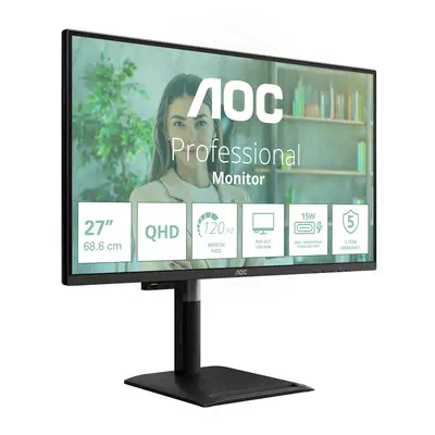 AOC Q27P4U écran plat de PC 68,6 cm (27") 2560 x 1440 pixels Wide Quad HD Noir - Ecran Ordinateur - visuel 2