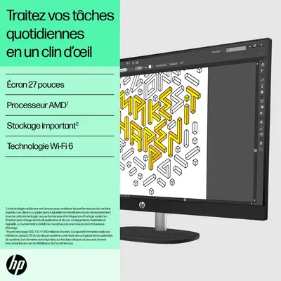 All-in-One 27-cr0076nf PC - HP - Ordinateur tout en un - visuel 7