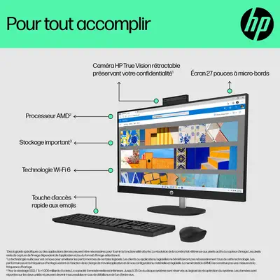 All-in-One 27-cr0076nf PC - HP - Ordinateur tout en un - visuel 8