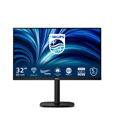 Philips 32B2U3601/00 écran plat de PC 80 cm (31.5") 2560 x 1440 pixels Quad HD LCD Noir - Ecran Ordinateur - visuel 1