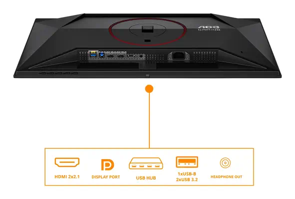 AOC G4 Q27G4SDR écran plat de PC 67,3 cm (26.5") 2560 x 1440 pixels Quad HD QD-OLED Noir, Rouge - Ecran Ordinateur - visuel 4