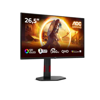 AOC G4 Q27G4SDR écran plat de PC 67,3 cm (26.5") 2560 x 1440 pixels Quad HD QD-OLED Noir, Rouge - Ecran Ordinateur - visuel 2
