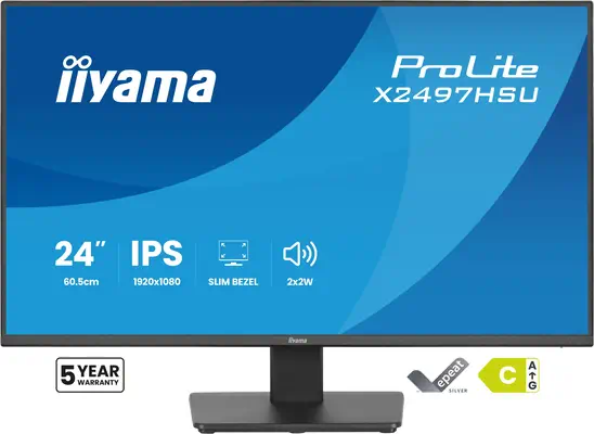iiyama ProLite X2497HSU-B1 écran plat de PC 60,5 cm (23.8") 1920 x 1080 pixels Full HD LED Noir - Ecran Ordinateur - visuel 3