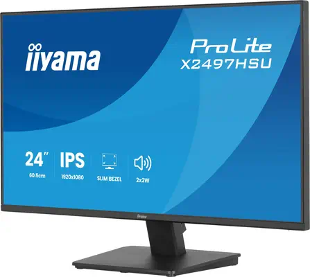 iiyama ProLite X2497HSU-B1 écran plat de PC 60,5 cm (23.8") 1920 x 1080 pixels Full HD LED Noir - Ecran Ordinateur - visuel 5
