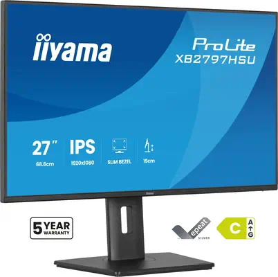 iiyama ProLite XB2797HSU-B1 écran plat de PC 68,6 cm (27") 1920 x 1080 pixels Full HD LED Noir - Ecran Ordinateur - visuel 5